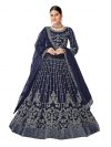 RUDRAPRAYAG Net And Santoon Embroidered Anarkali Gown For Women | Semi Stitched Gown For Women | Long Gown For Women 2023 | Gown With Dupatta For Women