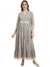 AOOF Women's plus size loose cotton linen long kaftan dress with pockets solid color dress robe