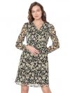 VERO MODA Women's Polyester Fit and Flare Above The Knee Dress