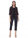 BIBA Women Straight Cotton Fusion Wear 3 Piece Set