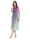 FableStreet Ombre Pleated Knit Dress - Purple