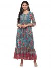 BIBA Women's Fit and Flare Ankle Length Dress