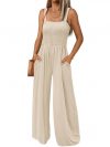 AUTOMET Jumpsuits for Women Casual Jumpers Summer Rompers Sleeveless Loose High Waist Wide Leg Overalls with Pockets 2023