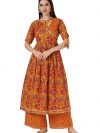 COTLAND Fashions Breathable Cotton Floral Printed A-Line Kurta Set With Palazzo for Women