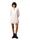 ONLY Lace Mandarin Collar A-Line Mini Dress