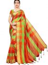 SKY FASHION Women's BANARASI SAREE, Navy Blue