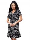Globus Women Printed Casual V-Neck A-Line Dress