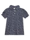 Cantabil Navy-Blue Girls Printed Spread Collar Full Sleeve Casual Top l Casual Top for Girls l Top for Girls