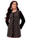 Ada Hand Embroidered Lucknowi Chikankari Cotton Straight Short Top Kurti Shirt for Women A911488