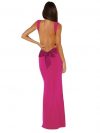 Women's Sexy One Shoulder Backless Maxi Dress Elegant Ruffled O Ring Sleeveless Evening Dress Long Dress Cocktail Dress