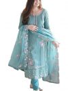 Fashion Basket Silk Wine Embroidered Kurta Set with Duptta for Women