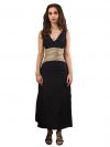 NAAVA Onyx Black Statement Dress I Long Dress for Women I Cotton Maxi Dress I Ankle Length Maxi Dress I Women One Piece Long I Sleeveless Dress I A-Line Dress I Western Black Dress