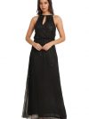 Women Embellished Halter Neck Gown Dress