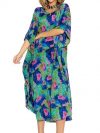 SUN-ROSE FASHIONS Trending Tie and Dye Prints Comfortable Long Plus Size Women's Kaftan Maxi Dress | Beach Cover up |One Size fits All