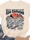 His Grace is Enough Tshirt Women Cute Jesus Christian Faith Shirts Cotton Graphic Tops Blouse