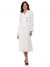 FableStreet A-line Jacket Dress - White