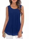 Timeson Women's Sleeveless Chiffon Tank Top Double Layers Casual Blouse Tunic
