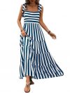 PRETTYGARDEN Women Dresses 2024 Summer Floral Sleeveless Maxi Dress Casual Spaghetti Strap Tiered Flowy Beach Long Dress