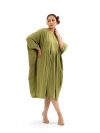 MIORAH Sophisticated Kaftan Dress Crafted from Premium Slub Cotton with Delicate Hand Thread Embroidery for Women & Girls
