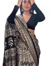 EthnicJunction Women's Silk Cotton Kalamkari Print Saree
