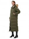 Fitouch Women's Waukee Long Down Coat Parka Jacket | 750+ Fill Power | Full-Length, Olive_fullcuard_balancewarmer, Large