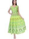 Kuruti B sheets Brand Women's Designer Midi-Dress Rajasthani Traditional Cotton Printed Dress
