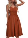 YATHON Casual Dresses for Women Sleeveless Cotton Summer Beach Dress A Line Spaghetti Strap Sundresses with Pockets