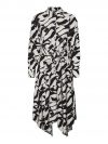 VERO MODA Women's Rayon Fit and Flare Midi Dress